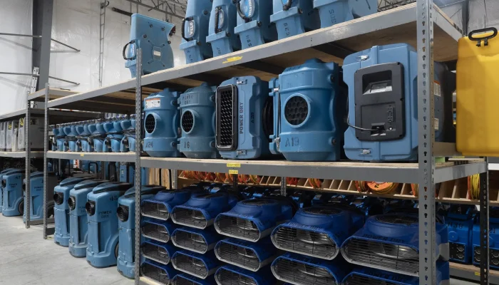 Power dry's water damage restoration equipment