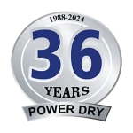 Power dry 36 years logo